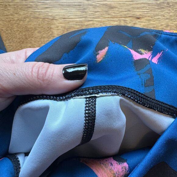 New Balance Printed 7/8 Running Tights Blue Camo - Picture 8 of 12